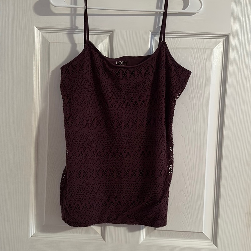Tank Top lace front, cotton material.